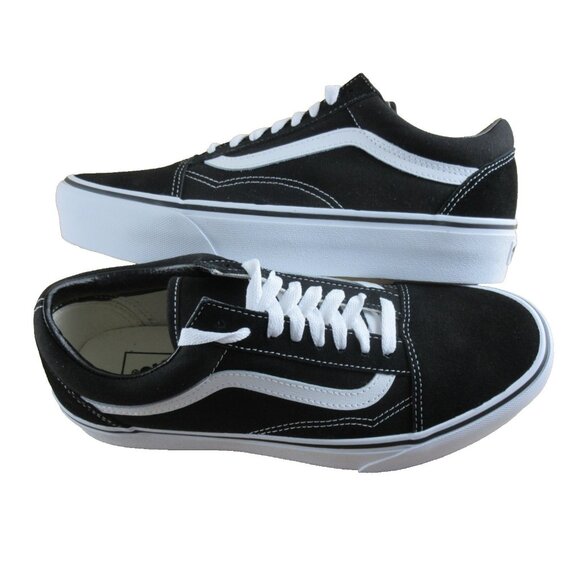 Vans Women's Old Skool Platform Black White Canvas Suede Shoes Size 9.5 NIB - Picture 7 of 7